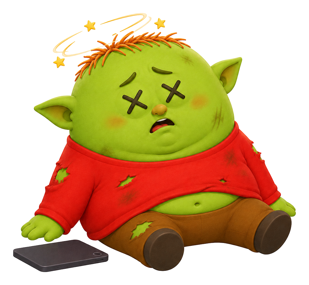 Defeated goblin